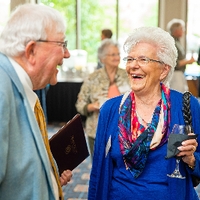 President Emeritus Don Lubbers and guest at Retiree Reception 2018